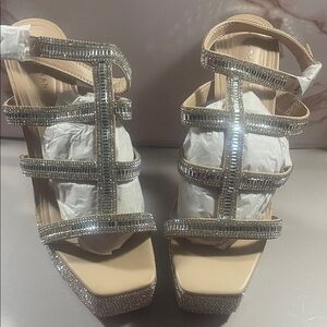 Elegant Rhinestone Embellished Heels